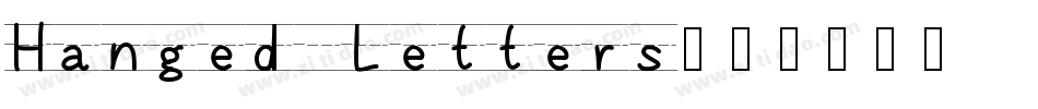 Hanged Letters字体转换